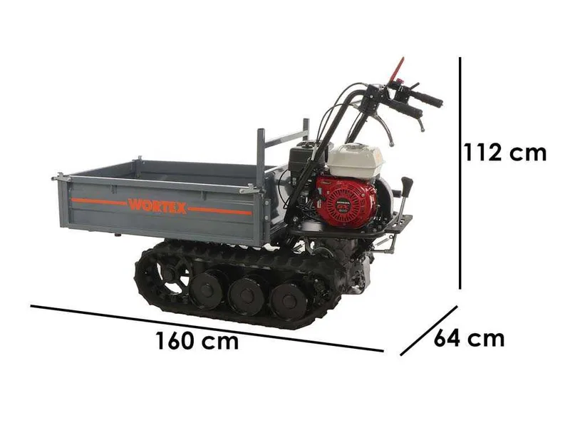 Brouette à chenilles Wortex SFH 300 - Caisson extensible avec charge de 300 Kg