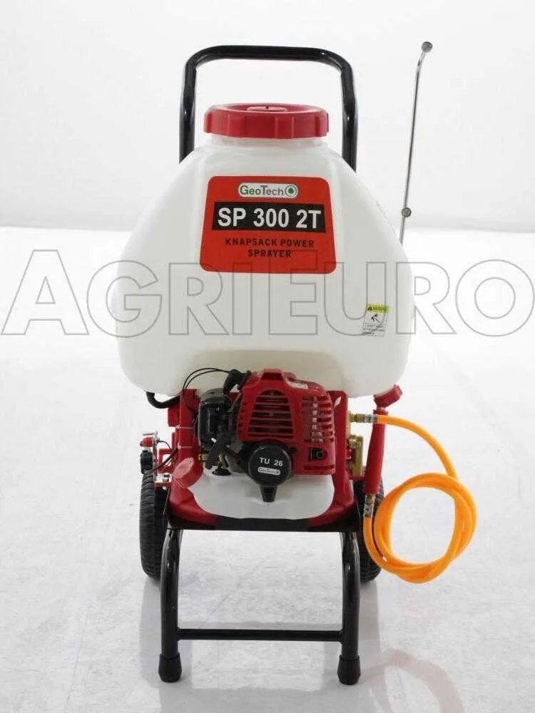 Pulvérisateur thermique avec chariot ou à dos GeoTech SP 300 2T moteur essence 2 temps