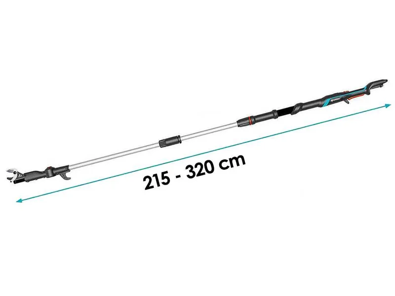Gardena HighCut 360/18V P4A - Sécateur électrique de taille sur perche - 18V 2Ah - Diamètre de coupe 28 mm