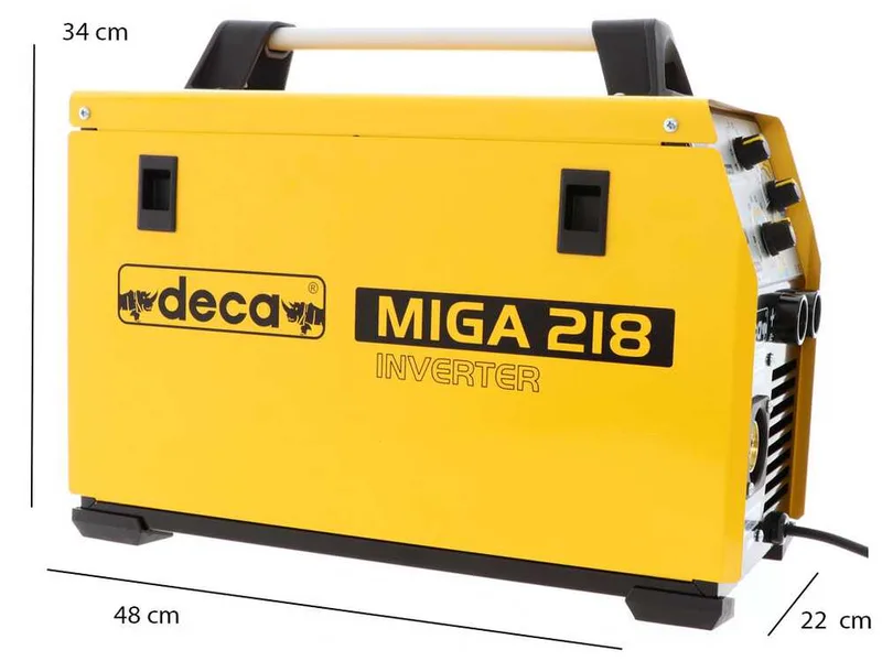Poste à souder à fil inverter multi-procédés continu Deca miga 218 1Ph 230/50-60 - gaz/no gaz