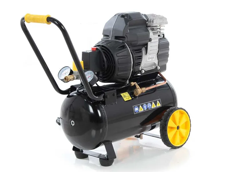 Stanley Sil Air 244/24 - Compresseur à air électrique monophasé silencieux, oil-less - Moteur 1.5 CV - 24 L
