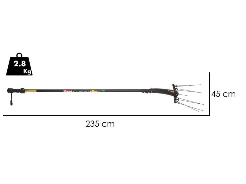 Brumi Etna 12V - Peigne vibreur électrique à batterie - Perche en aluminium 235/320cm