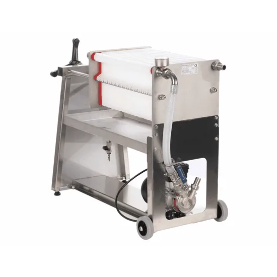Enotecnica Pillan F30 - Filtre à plaques pour vin sur chariot - Châssis INOX et pompe NOVAX