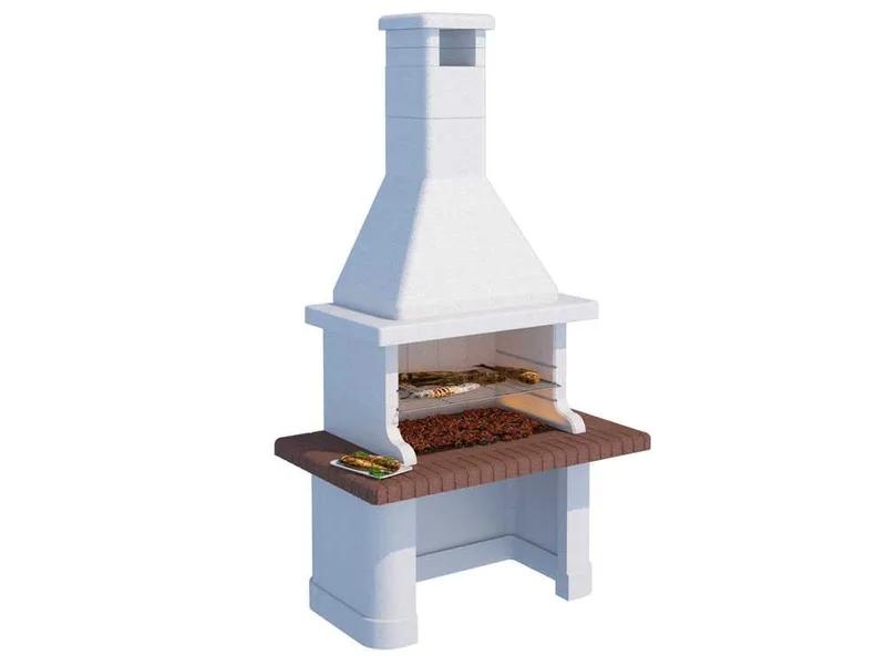 Linea VZ Vulcano - Barbecue à bois et charbon en maçonnerie