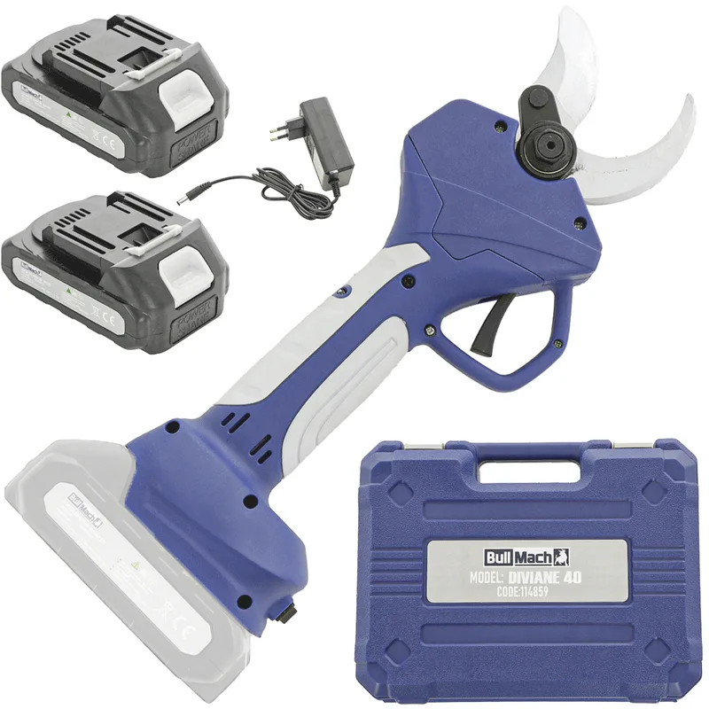 BullMach DIVIANE 40 - Sécateur électrique à batterie - 2x21V 2Ah - Diamètre de coupe 40 mm