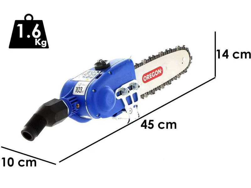 Élagueuse pneumatique Paterlini JACK PA 8'' 1/4 - configuration pour perche