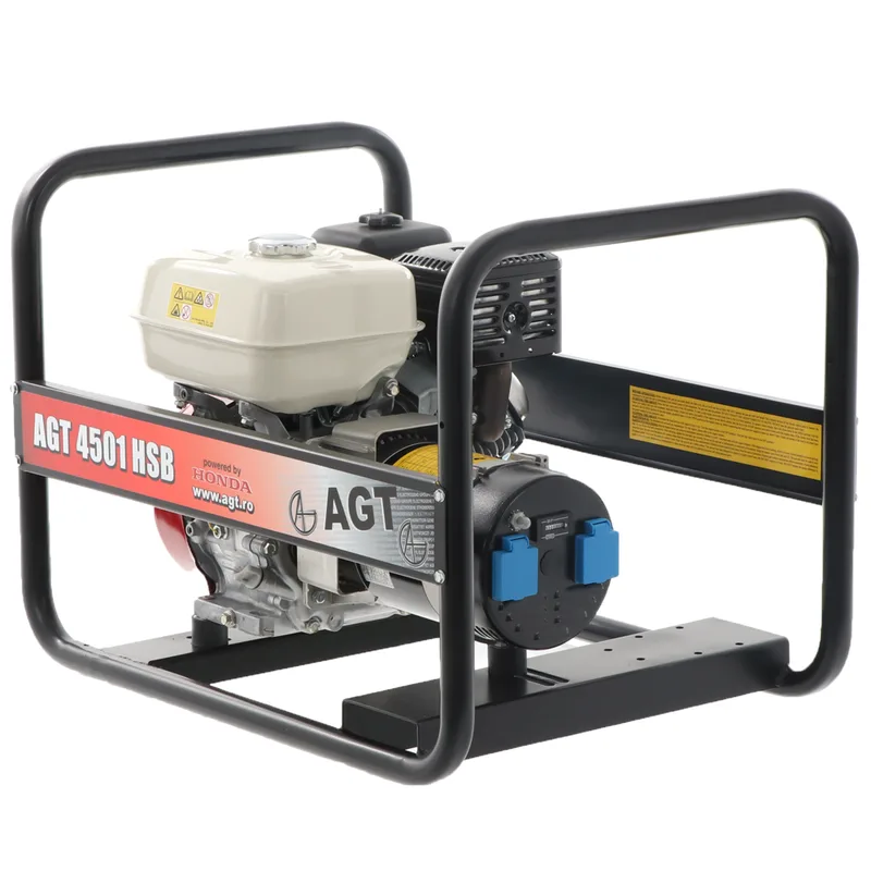 AGT 4501 HSB - Groupe électrogène 4.5 kW monophasé à essence - Continu 4.1 kW Monophasé