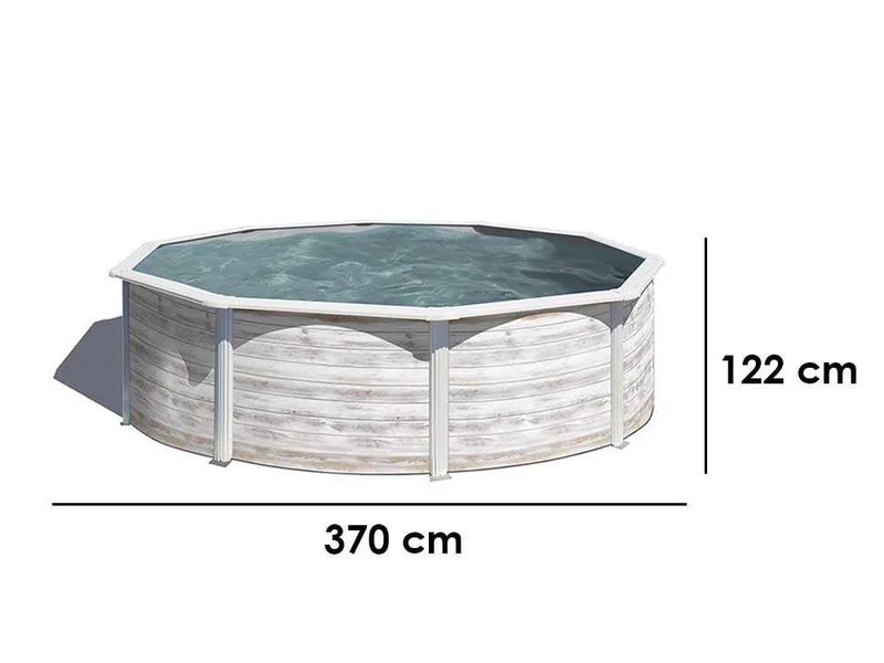 Gre Finlandia ronde Ø350 x 120 cm - Piscine hors-sol en acier