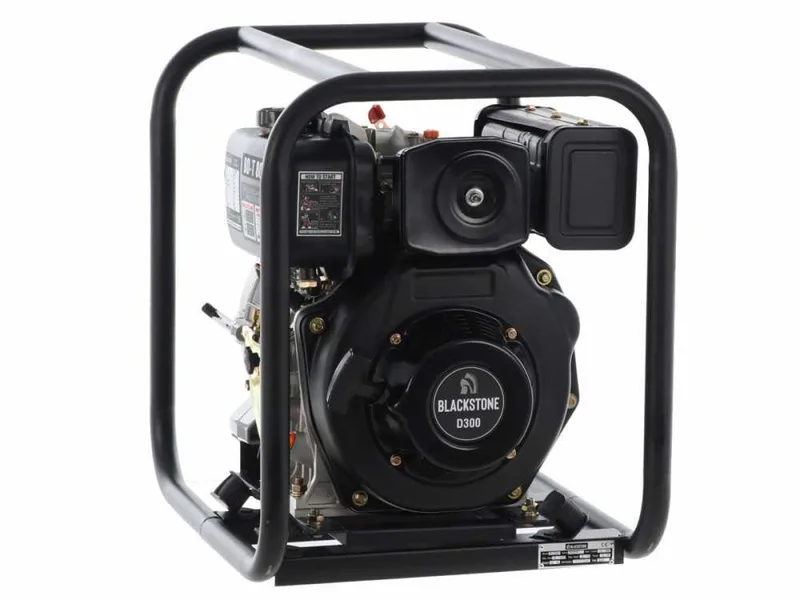 Pompe thermique diesel Blackstone BD-T 8000 pour eaux usées sales avec raccords 80 mm - Euro 5