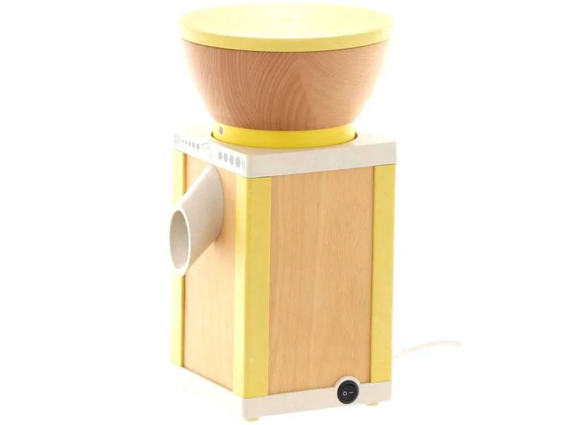 Komo KoMoMio Jaune - Moulin à farine en hêtre avec meules en pierre - 360W