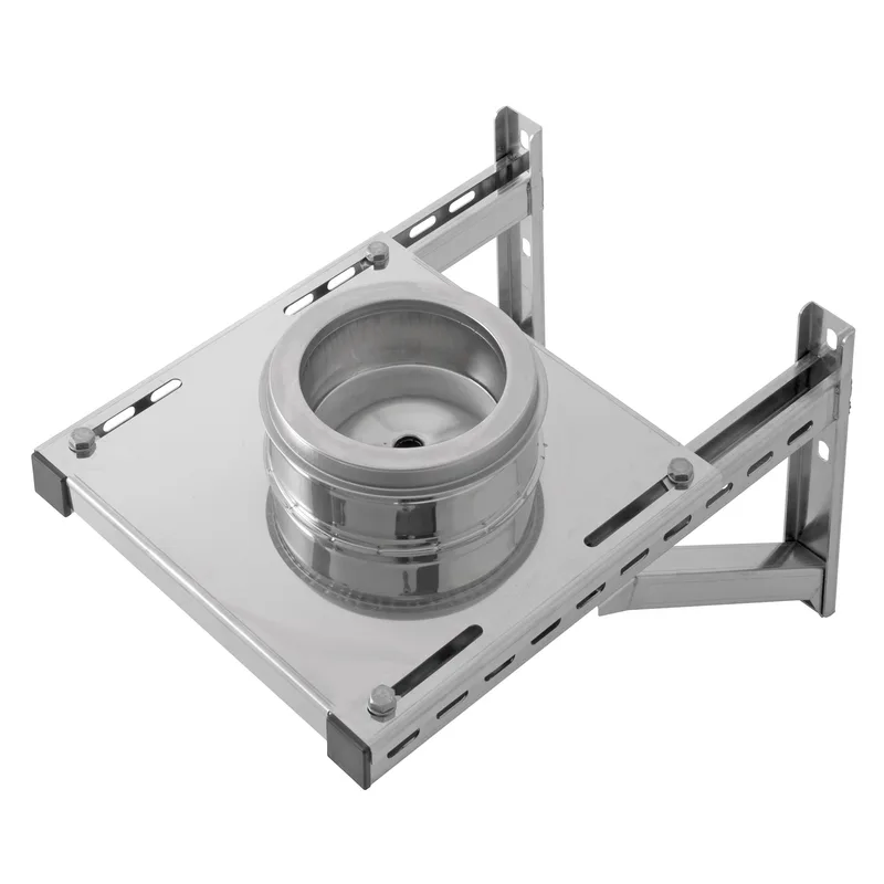 Opsinox conduit de cheminée en acier inoxydable 150 mm avec console murale et bac à condensats MSDC-D