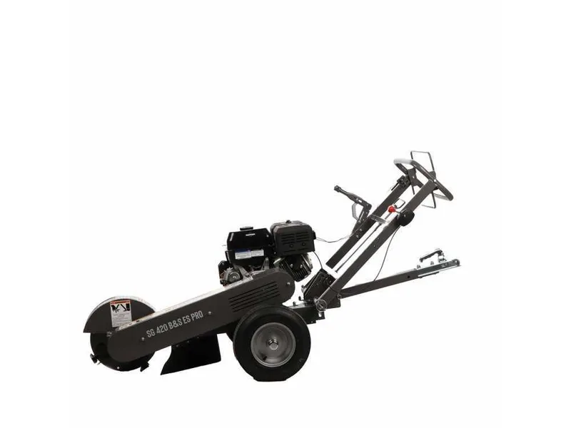BlackStone SG 420 B&S ES PRO - Rogneuse de souches - Moteur B&S XR2100 420cm3 - Disque de coupe avec 8 marteaux en carbure de tungstène