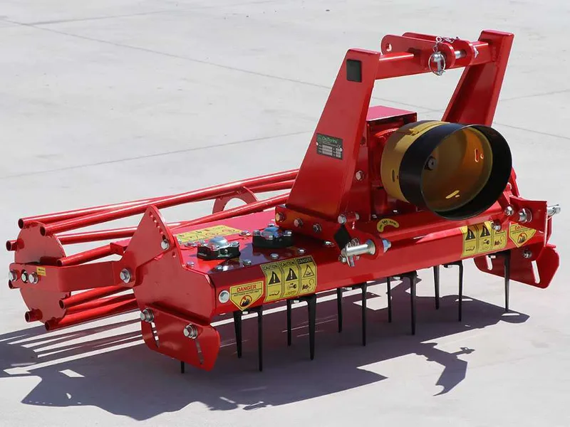 Herse rotative ultra-légère RO 104 - largeur de travail 104 cm - 12 lames Série ultra-légère - Prise de force anti-horaire (Rotation vers la gauche)