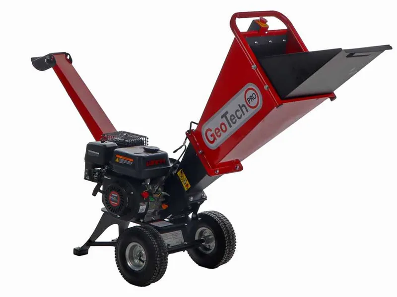 GeoTech Pro PCS 50 L - Broyeur de branches thermique - Moteur Loncin 6.5 HP