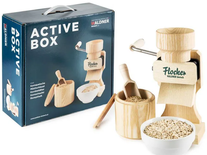 Waldner Active Box 180g - Floconneuse manuelle avec rouleaux en acier inox