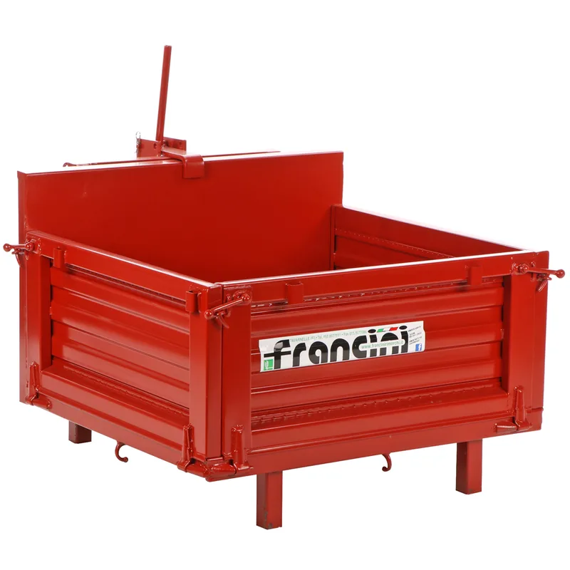 Francini P 100 - Benne de chargement pour tracteur - Basculante - 3 ridelles ouvrables