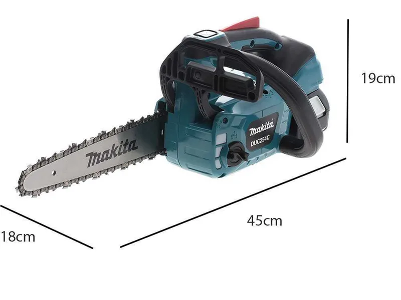 Makita DUC254CZ - Tronçonneuse à batterie 18 V 3 Ah - Guide Carving de 25 cm