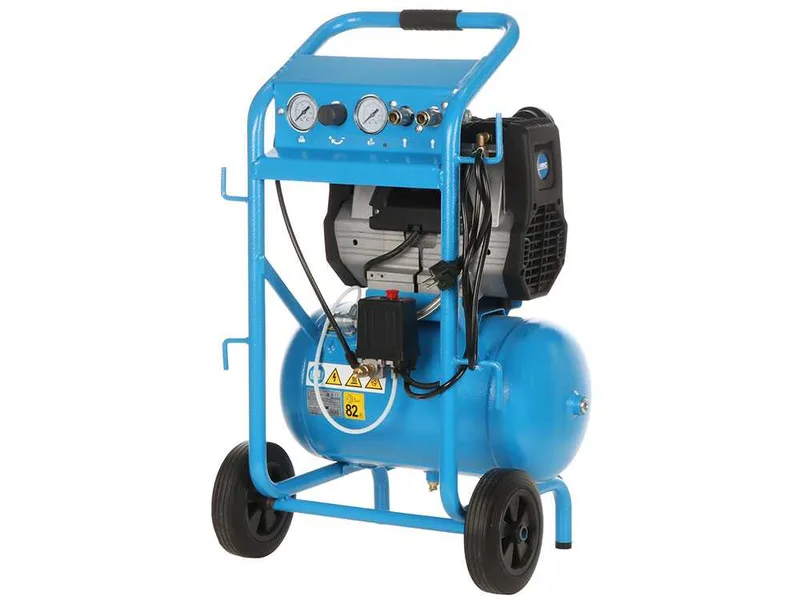 Abac hockenheim quiete OS20 - Compresseur d'air électrique monophasé insonorisé, sans huile - Moteur 2 CV - 20 L
