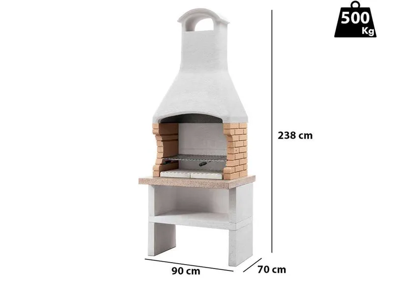Palazzetti Ariel - Barbecue Module Grill à bois et charbon en maçonnerie