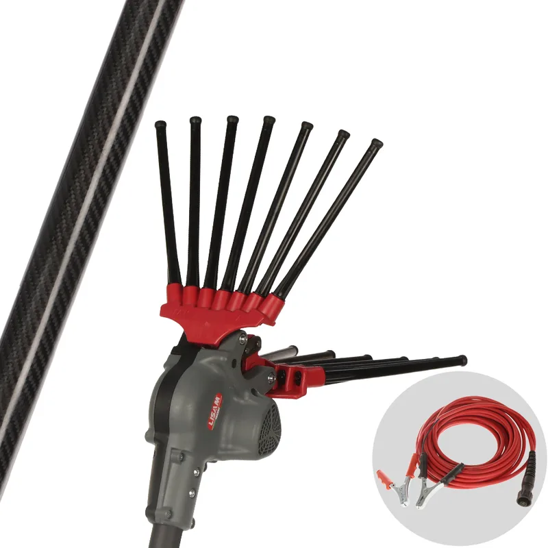 Lisam Oliwatt 3 - Peigne vibreur électrique à batterie de type automobile avec câble inclus - Perche fixe de 220 cm