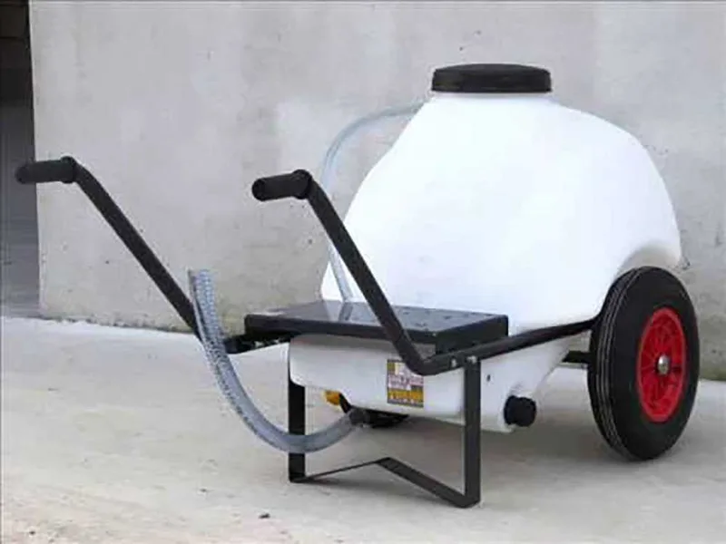 Chariot de pulvérisation avec cuve 120 L pour application à motopompe thermique Comet avec attelage