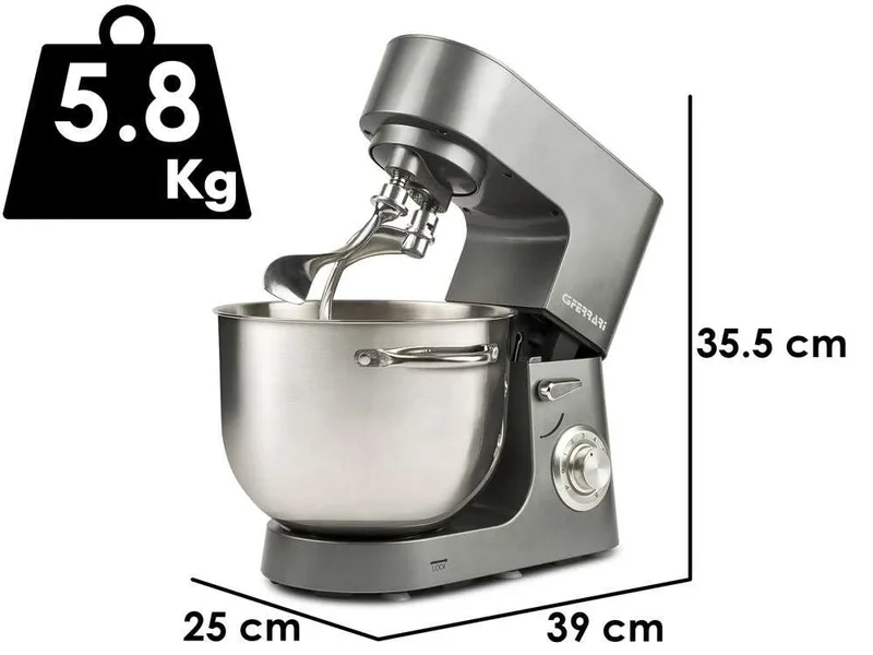 G3 Ferrari Pastaio Come a Mano - Batteur mélangeur planétaire - 1 800 watts