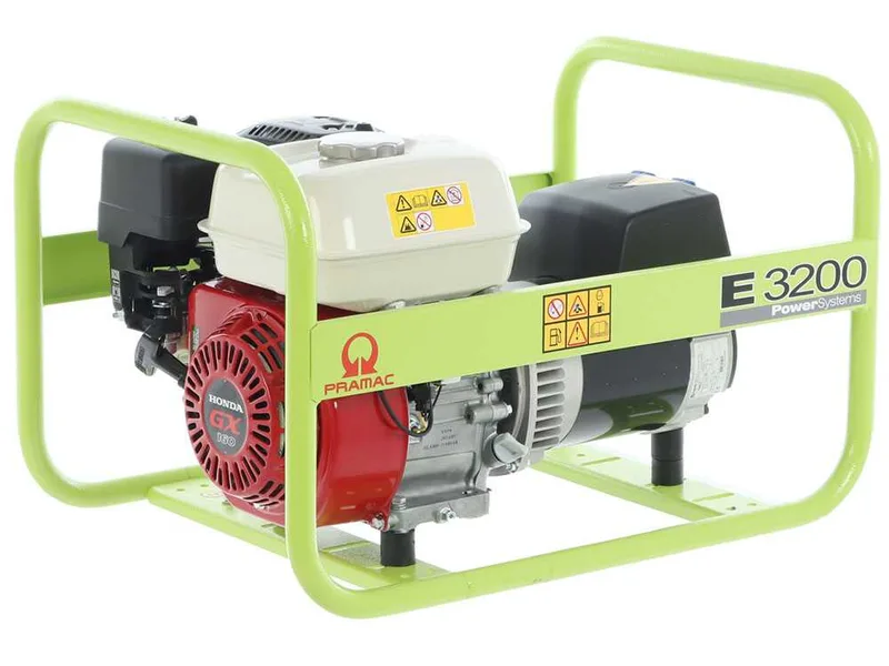 Pramac E 3200 - Groupe électrogène 2.6 KW monophasé à essence - avec moteur Honda GX 160