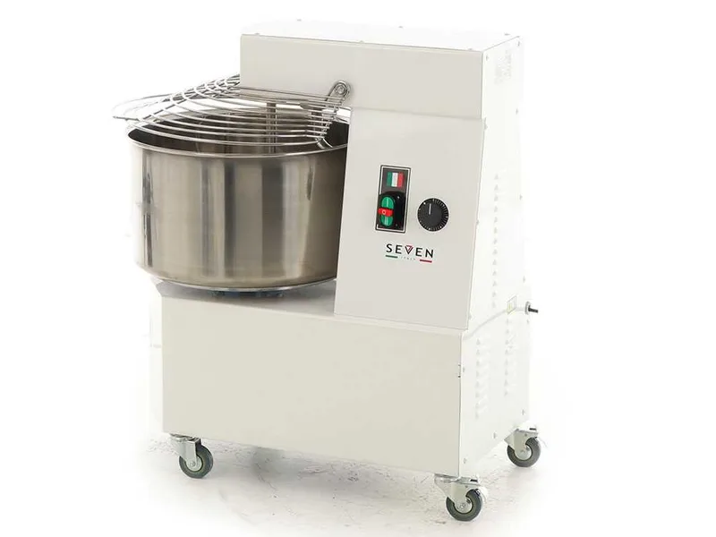 Pétrin à spirale professionnel Seven Italy GH 40 2V - 230 V - Avec roues et Minuterie - 2 vitesses