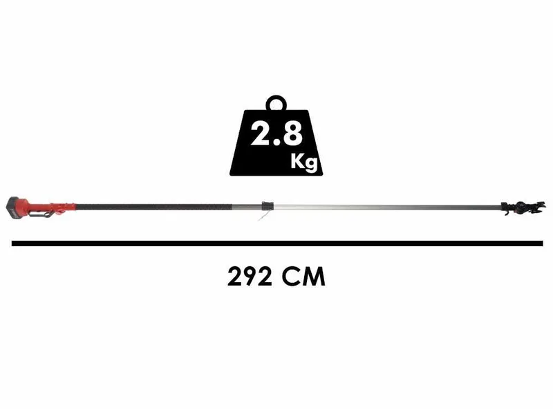 Archman Helium+ - Échenilloir à batterie - Perche 191 - 292 cm - 4Ah 21V - Diamètre de coupe 35 mm