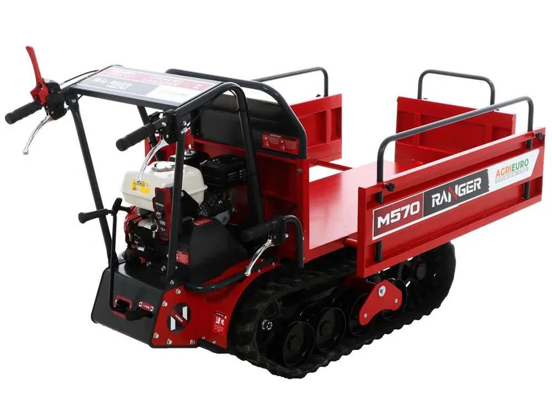 Brouette motorisée à chenilles extensible Ranger M570-E - Moteur Honda GX200 - Démarrage électrique