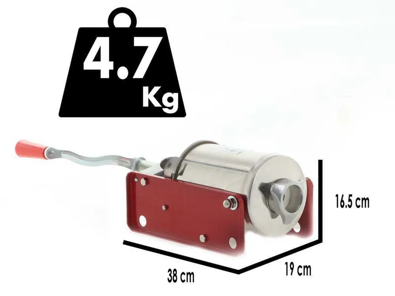 Tre Spade Minnie Rosso - Poussoir à saucisse manuel 3 kg - 1 vitesse