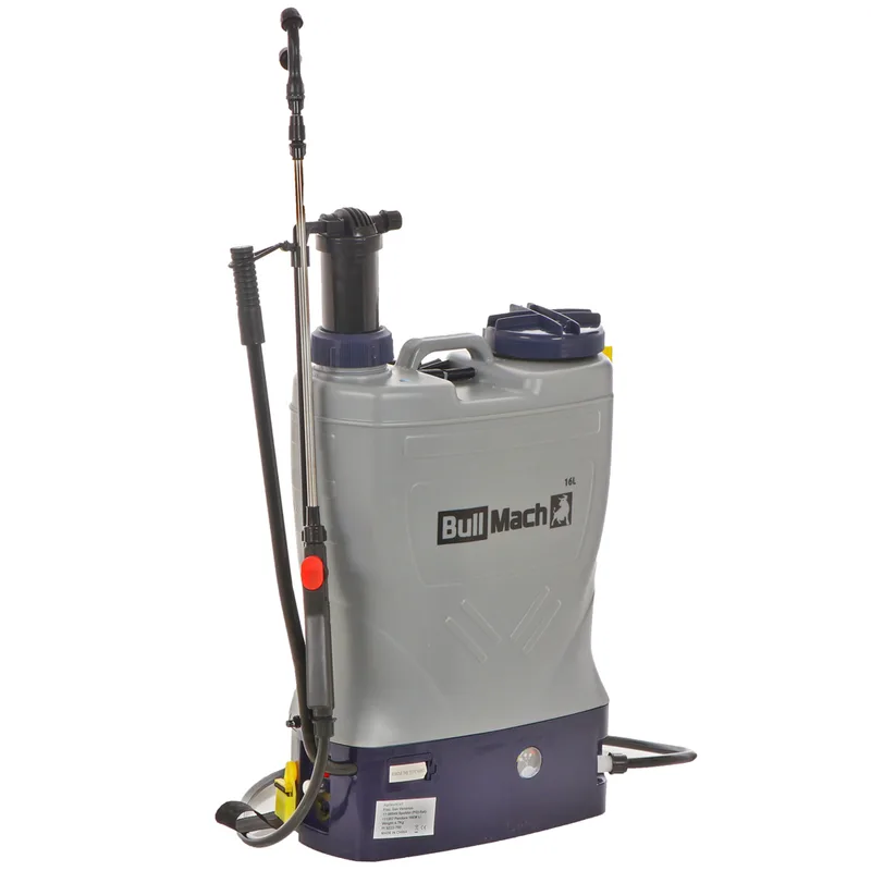 BullMach Pandora 16EM LA - Pompe de pulvérisation à dos électrique à batterie et manuelle - 12V 8Ah