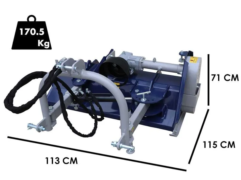 BullMach ERMES 95 SH - Broyeur sur tracteur - Série légère - À déport hydraulique