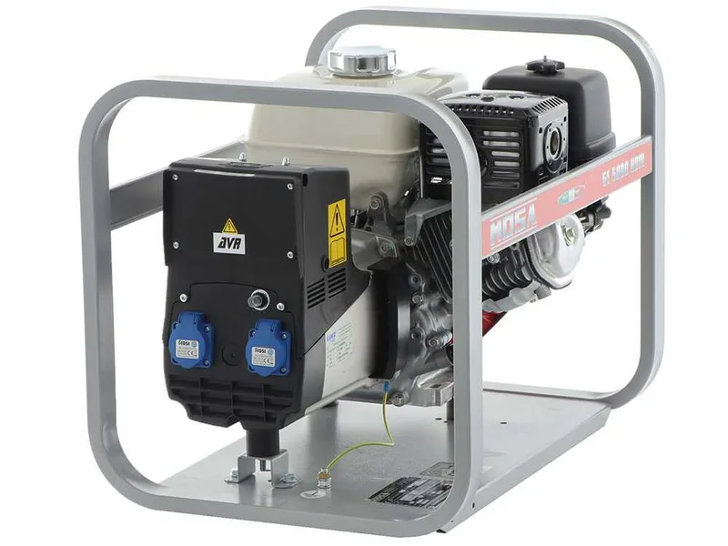 MOSA GE 5000 HBM AVR - Groupe électrogène à essence avec AVR 4.5 kW - Continu 3.6 kW Monophasé - Moteur Honda GX270