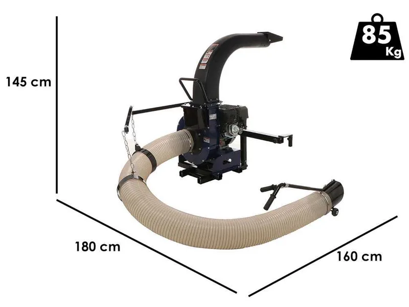 BullMach Filla RE - Aspirateur à feuilles thermique sur remorque - Rato 7 CV