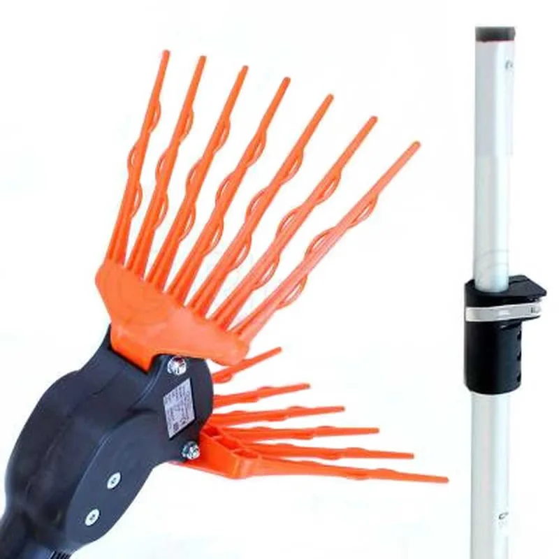 TecnoVIR Olivir - Peigne vibreur électrique à batterie - perche télescopique en aluminium 120-200 cm
