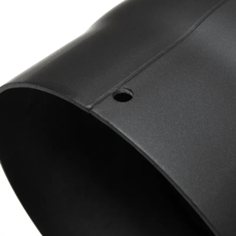 Raik Basic coude de tuyau de fumée 150mm noir 90° – 2 pièces avec porte poli pour tuyau de fumée / conduit de fumée