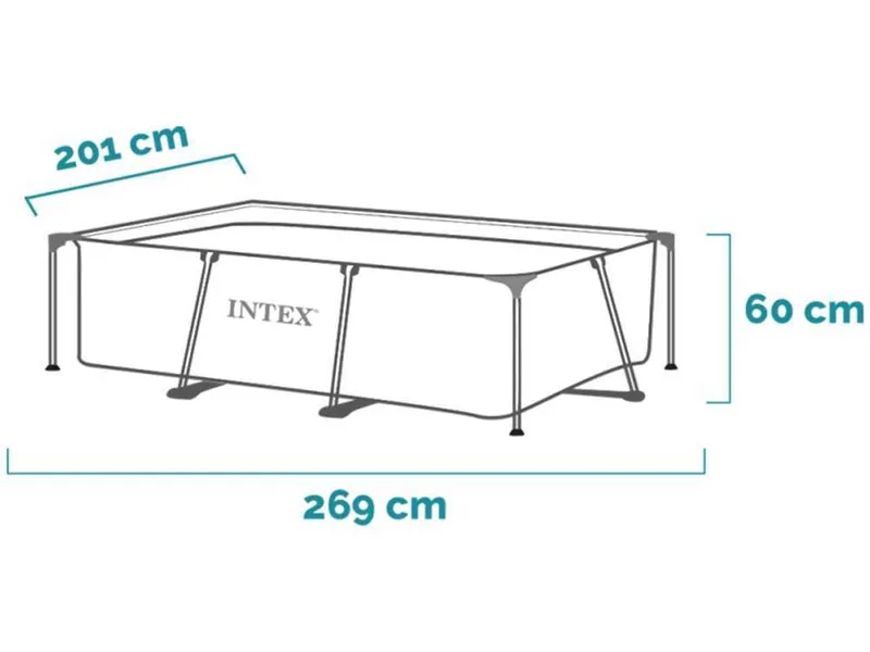 Intex Rectangular Frame 28270NP - 220x150x60 cm - Piscine