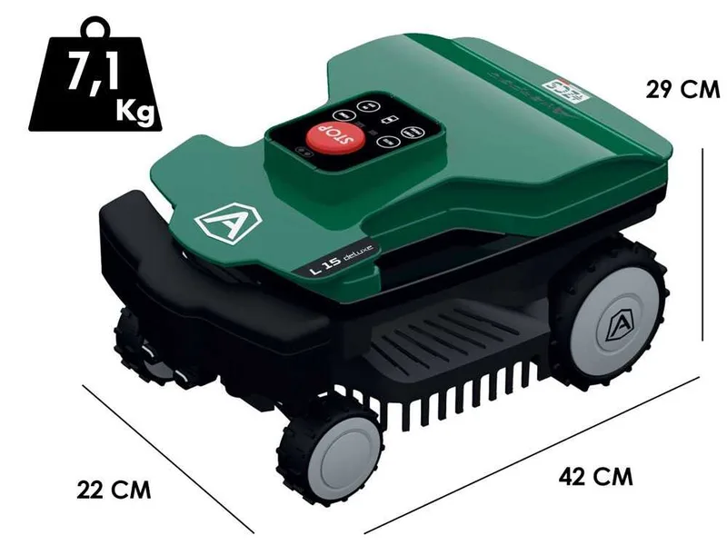 Ambrogio L15 Deluxe - Robot tondeuse avec fil périphérique - Batterie 25,9 V et 5 Ah