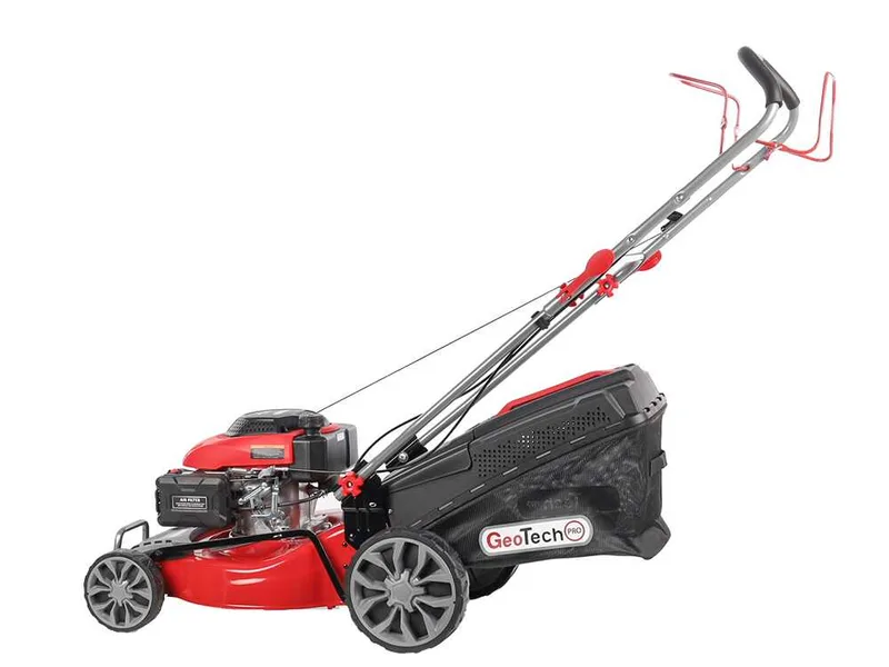 GeoTech Pro S46-140BG - Tondeuse à gazon thermique autotractée - 2en1: ramassage + éjection arrière