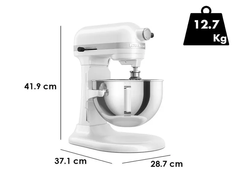 KitchenAid Heavy Duty 5KSM55SXX-EWH Blanc - Batteur mélangeur planétaire