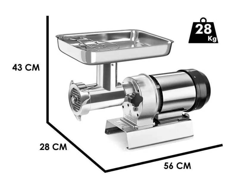 Tre Spade TC-32 INOX/2HP - Hachoir à viande électrique - 1500 W - N.32