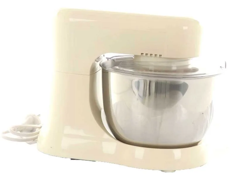 BEPER - Batteur mélangeur planétaire - Cuve de 4,5L en acier inox - 3 crochets inclus - 1000W