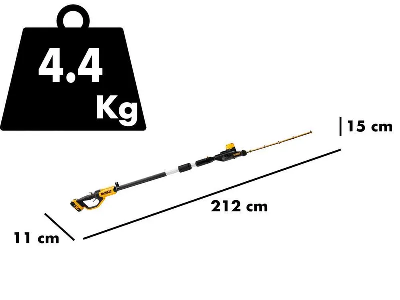 Taille-haies électrique orientable dewalt DCMPH566N-XJ - batterie et chargeur non inclus