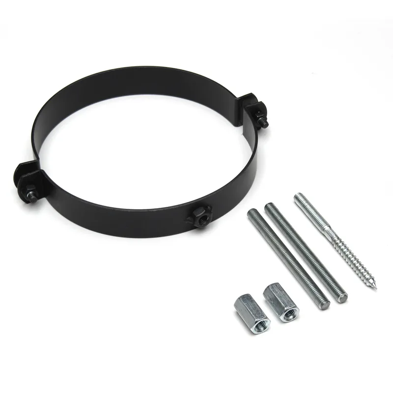 Raik Basic collier de serrage 130mm noir pour tuyau de fumée / conduit de fumée