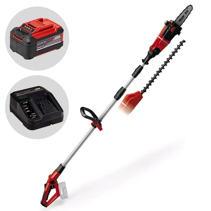 Einhell GE-HC 18 Li T - Élagueuse - Taille-haie sur perche télescopique à batterie 18 V 5.2 Ah