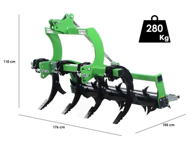 Décompacteur agricole Seven Italy BIG à 4 dents 160 cm rouleau mécanique