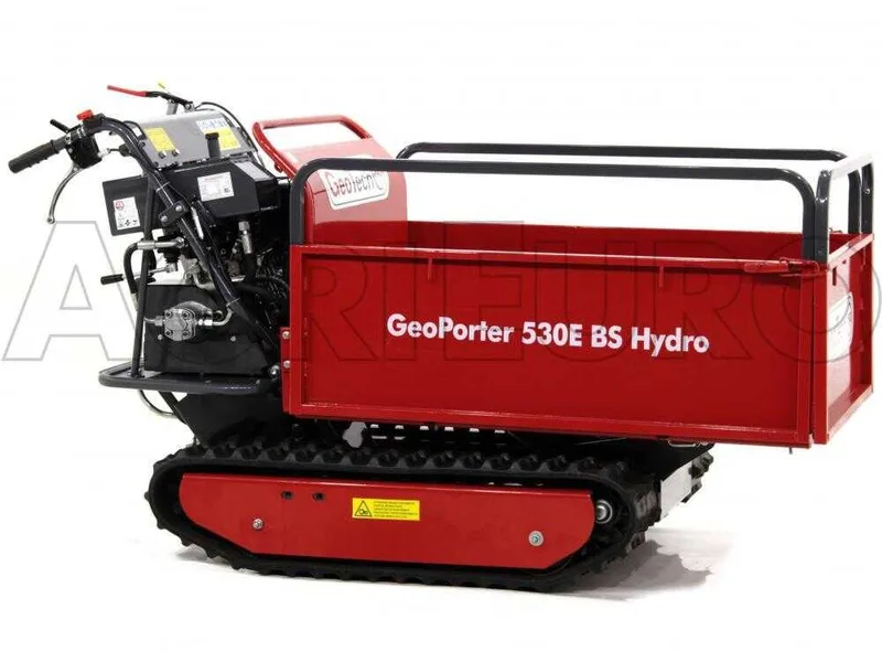 Brouette à moteur GeoTech Pro GeoPorter 530E BS Hydro - 10 CV - basculement hydraulique, charge 500 kg