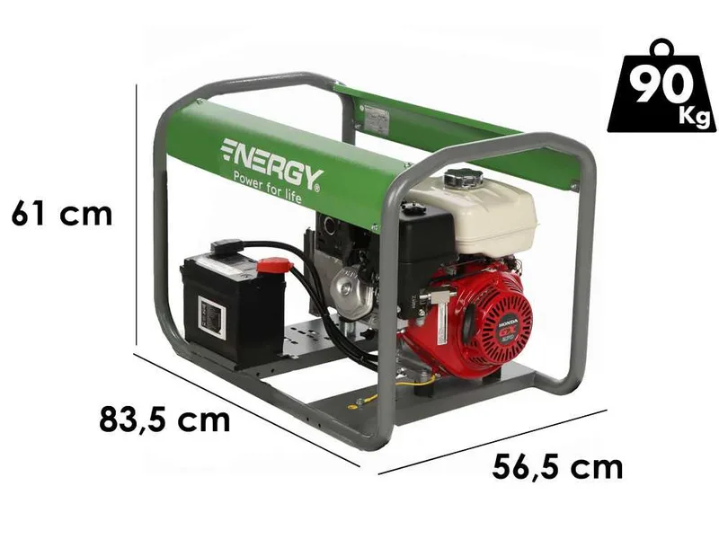 Groupe électrogène 4,4 KW monophasé ENERGY EY-5.5MBE-A - Moteur Honda