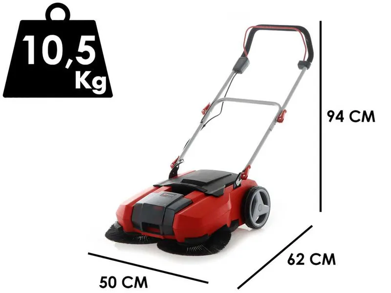 Einhell TE-SW 18/610 Li S - Balayeuse à batterie avec bac de ramassage 18 V - 2,5 Ah